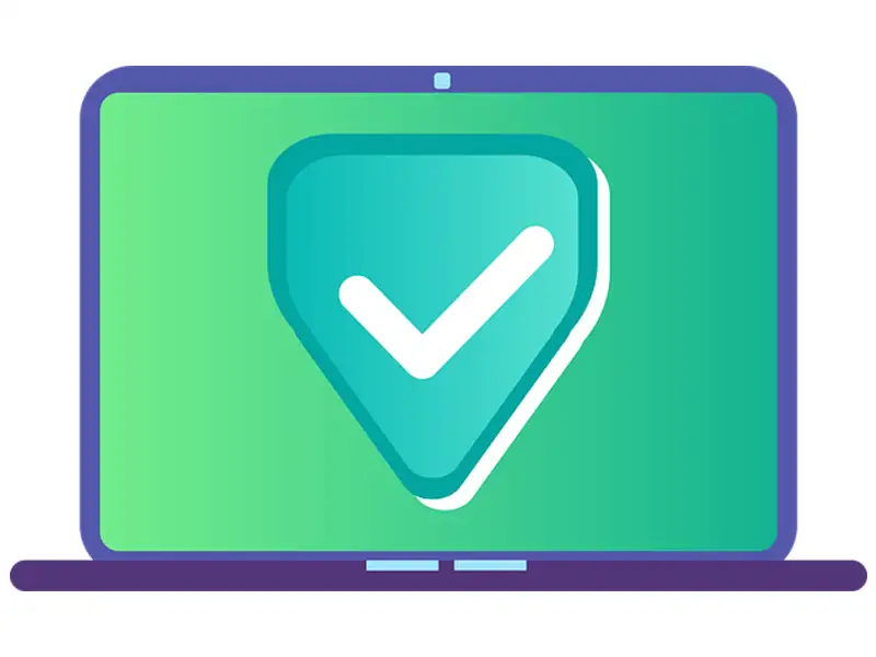 computer secured illustration concept